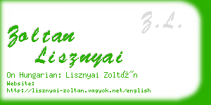 zoltan lisznyai business card